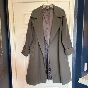 Halston wool cashmere blend trench coat